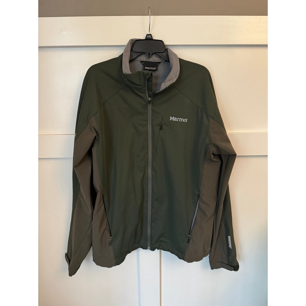 Marmot windstopper coat size‎ xl dark green EUC